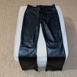 GAP Women’s Baby Boot Mid Rise Faux Leather Pants